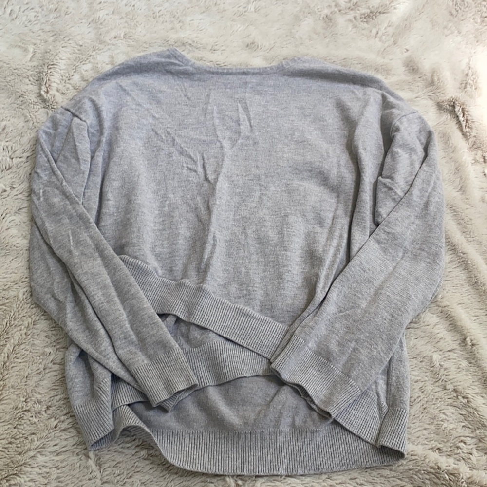 cross cross grey sweater